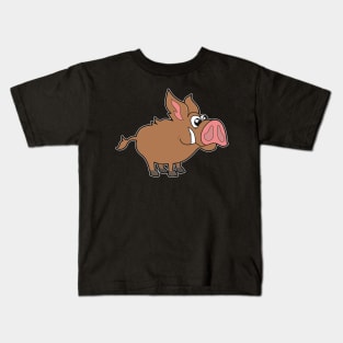 Cute Cartoon Wild Boar Baby Kids T-Shirt